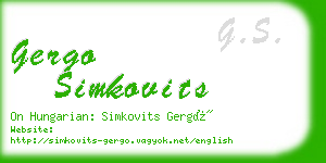 gergo simkovits business card